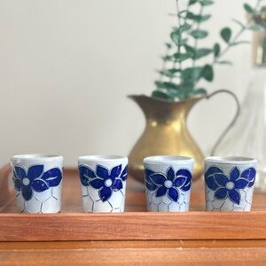 3 / $30 Grès de la Roche Belgian Shot Glasses - Jules Jacquemart Salt Glazed